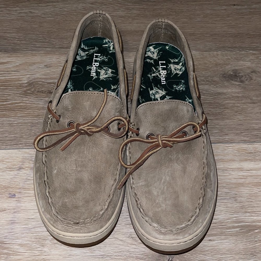 L.L. BEAN MEN'S CAMPSIDE LEATHER BOAT / DOCK SHOES SIZE 13 - Picture 10 of 15